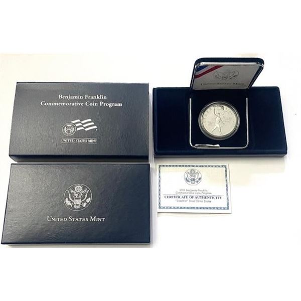 2006 Benjamin Franklin "Scientist" Commemorative Proof Silver Dollar