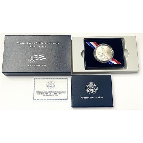 2005 Marine Corps 230th Anniversary Commemorative UNC Silver Dollar