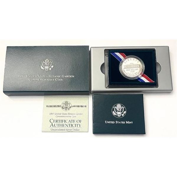 1997 U.S. Botanic Garden Commemorative UNC Silver Dollar