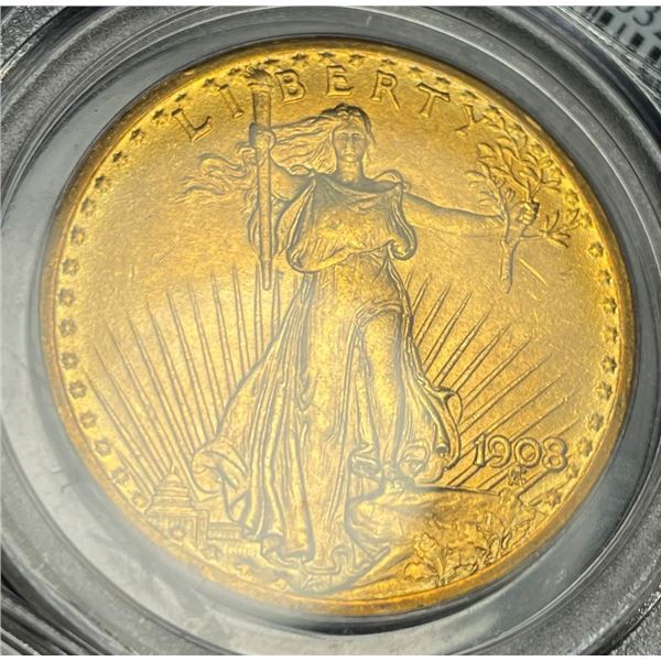 Last Minute! 1908 Gold $20 St. Gaudens PCGS MS65