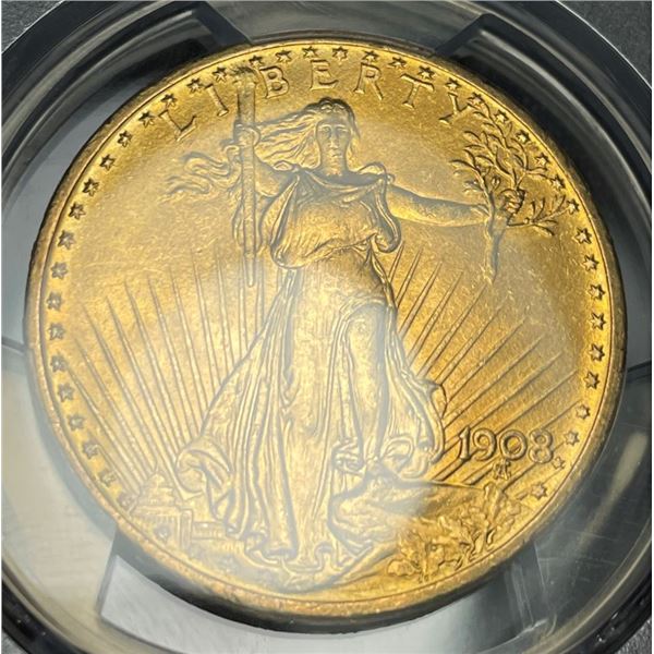 Last Minute! 1908 Gold $20 St. Gaudens PCGS MS65