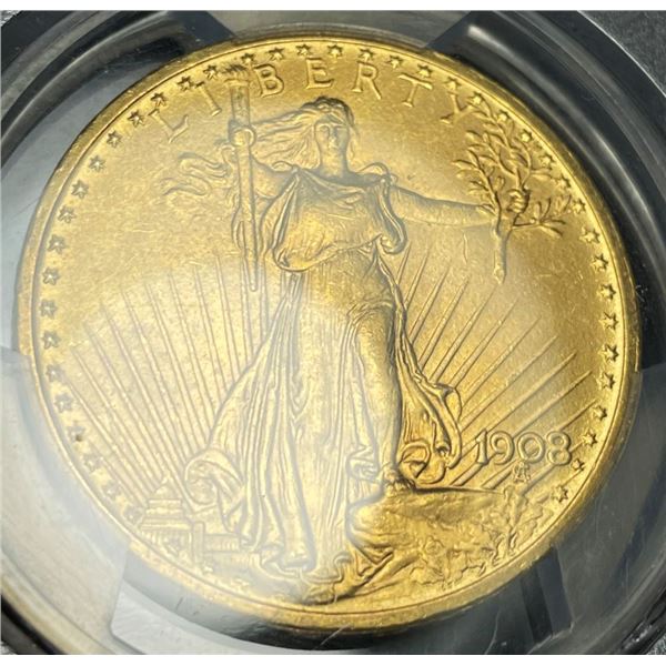 Last Minute! 1908 Gold $20 St. Gaudens PCGS MS65