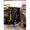 Image 3 : 2 BOXES OF TOOLS, WORKLIGHT AND DISPOSABLE GLOVES