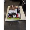Image 1 : TRAY OF MILWAKEE BATTERY, BOSCH BATTERY, PRINTER INK, LABEL ROLLS AND MORE