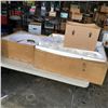 Image 1 : LARGE 3 FIXTURE CHANDELIER AND HANGING DINING LIGHT AND EXTRA SHADES
