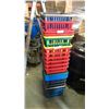 Image 2 : 20 VARIOUS SHOPPING BASKETS WITH FOLDING HANDLES