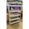 Image 2 : METAL ROLLING COMMERCIAL 5 TIER CART - 61 INCHS TALL, 18 INCHES DEEP, 36 INCHES WIDE