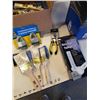 Image 3 : BOX OF NEW PAINTBRUSHES, LOCKS, FLASHLIGHT AND SPRAYER