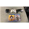 Image 1 : 2 PS4 GAMES, PS4 CONTROLLER, AND 2 XBOX 360 WIRED AND WIRELESS CONTROLLERS