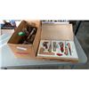 Image 1 : KIDS CAPENTRY SET AND BOX OF VINTAGE MILK BOTTLES