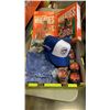 Image 1 : TRAY OF WHEATIES BOXES JERRY RICE AND MICHEAL JORDAN WITH BLUE JAYS HATS, SHIRTS, HOCKEY PUCKS AND M
