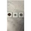 Image 2 : 3- 1910 EDWARD VII SILVER COINS (.925) 25 CENT AND 10 CENT; LARGE CENT