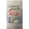 Image 1 : 3 CANADIAN BILLS 1973 $1 - LAST ISSUE 1986 $2  LAST ISSUE AND 2006 $5 BILL