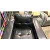 Image 2 : FLOOR MODEL BLACK LEATHER ARMCHAIR