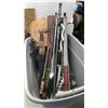 Image 2 : TOTE OF PROP WEAPONS INCLUDING MEAT CLEAVER LONGEST IS 38"