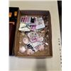 Image 2 : 2 TRAYS OF JEWELRY, PICTURE ALBUM FILE BOX, WOOD SHELVES AND LED CANDLES