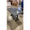 Image 2 : 4FT X 30" GRANITE TOP IRON BASE TABLE