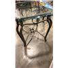 Image 8 : 2 PIECE BEVELLED GLASSTOP COFFEE TABLE SET WITH METAL BASES