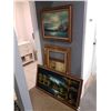 Image 1 : VINTAGE PAINTING, VELVET PAINTING, PRINT AND PICTURE FRAME