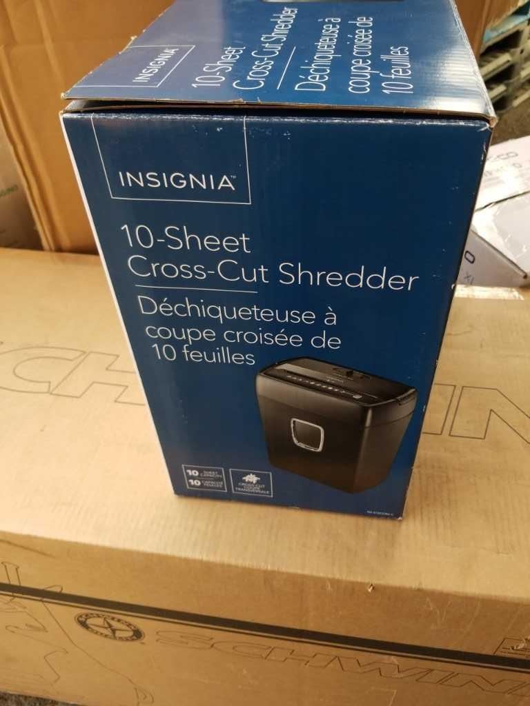 INSIGNIA 10 SHEET CROSSCUT SHREDDER TESTED WORKING