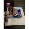 Image 1 : 2 TRAYS OF COLLECTIBLES, SALT AND PEPPER SHAKERS, CLOCK, BELL