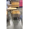 Image 3 : 2 VINTAGE SCHOOL WRITING DESKS