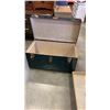 Image 3 : GREEN METAL SHIPPING TRUNK
