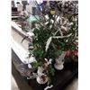 Image 2 : PAIR OF CERAMIC PLANTERS 18" TALL WITH ARTIFICIAL FLOWERS