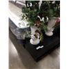 Image 3 : PAIR OF CERAMIC PLANTERS 18" TALL WITH ARTIFICIAL FLOWERS