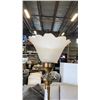 Image 3 : METAL FLOOR LAMP WITH FLOWER PEDAL FROSTED GLASS SHADE