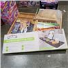 Image 1 : 2 BAMBOO KITCHEN DRAWER ORGANIZERS, BAMBOO CUTTING BOARDS AND BATHTUB TRAY