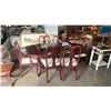 Image 1 : CHERRY FINISH DINING TABLE WITH LEAF AND 6 CHAIRS