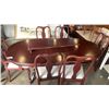 Image 2 : CHERRY FINISH DINING TABLE WITH LEAF AND 6 CHAIRS