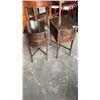 Image 1 : PAIR OF VINTAGE GLASSTOP SIDE TABLES