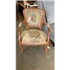 Image 1 : QUEEN ANNE NEEDLE POINT ARMCHAIR