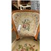 Image 3 : QUEEN ANNE NEEDLE POINT ARMCHAIR