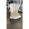 Image 1 : QUEEN ANNE WHITE PARLOUR CHAIR