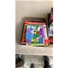 Image 2 : 4 BOXES OF BOOKS, PUZZLES, KIDS ITEMS, SPIDERMAN COLLECTIBLES
