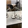 Image 2 : PAIR OF BRUSHED METAL TABLE LAMPS