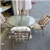 Image 2 : PATIO GLASS TOP TABLE WITH UMBRELLA  AND 4 CHAIRS
