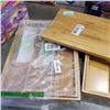 Image 2 : 2 BAMBOO KITCHEN DRAWER ORGANIZERS AND BAMBOO CUTTING BOARD