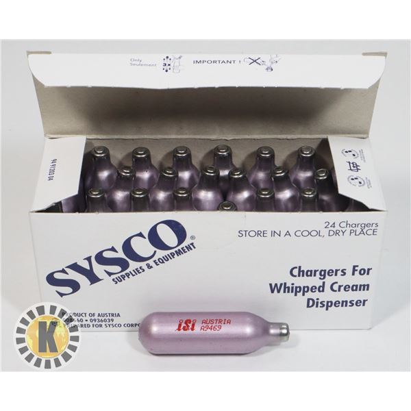 24 CHARGERS FOR WHIPPED CREAM DISPENSER