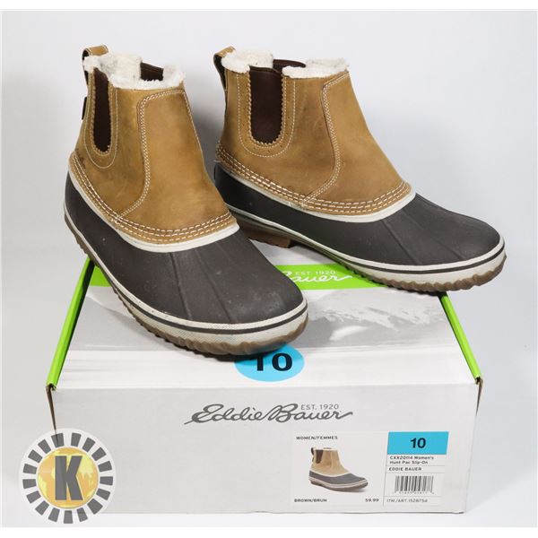 WOMENS SIZE 10 EDDIE BAUER SLIP ON BOOTS