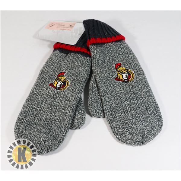 NEW WOMENS OTTAWA SENATORS MITTENS