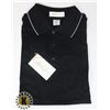 Image 1 : NEW MENS BLACK MERCERIZED COTTON POLO SIZE LARGE