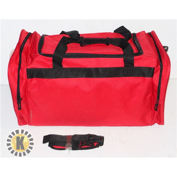 NEW RED GYM/ SPORTS BAG (24  LONG X 12 T X 12 W