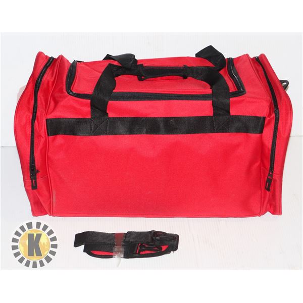 NEW RED GYM/ SPORTS BAG (24  LONG X 12 T X 12 W