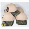 Image 1 : 5 NEW TAN WITH CAMO BRIM ADJUSTABLE SIZE HATS