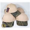 Image 1 : 5 NEW TAN WITH CAMO BRIM ADJUSTABLE SIZE HATS