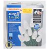 Image 1 : WHITE CHRISTMAS LIGHTS (1 SETS OF 100 C6 LIGHTS